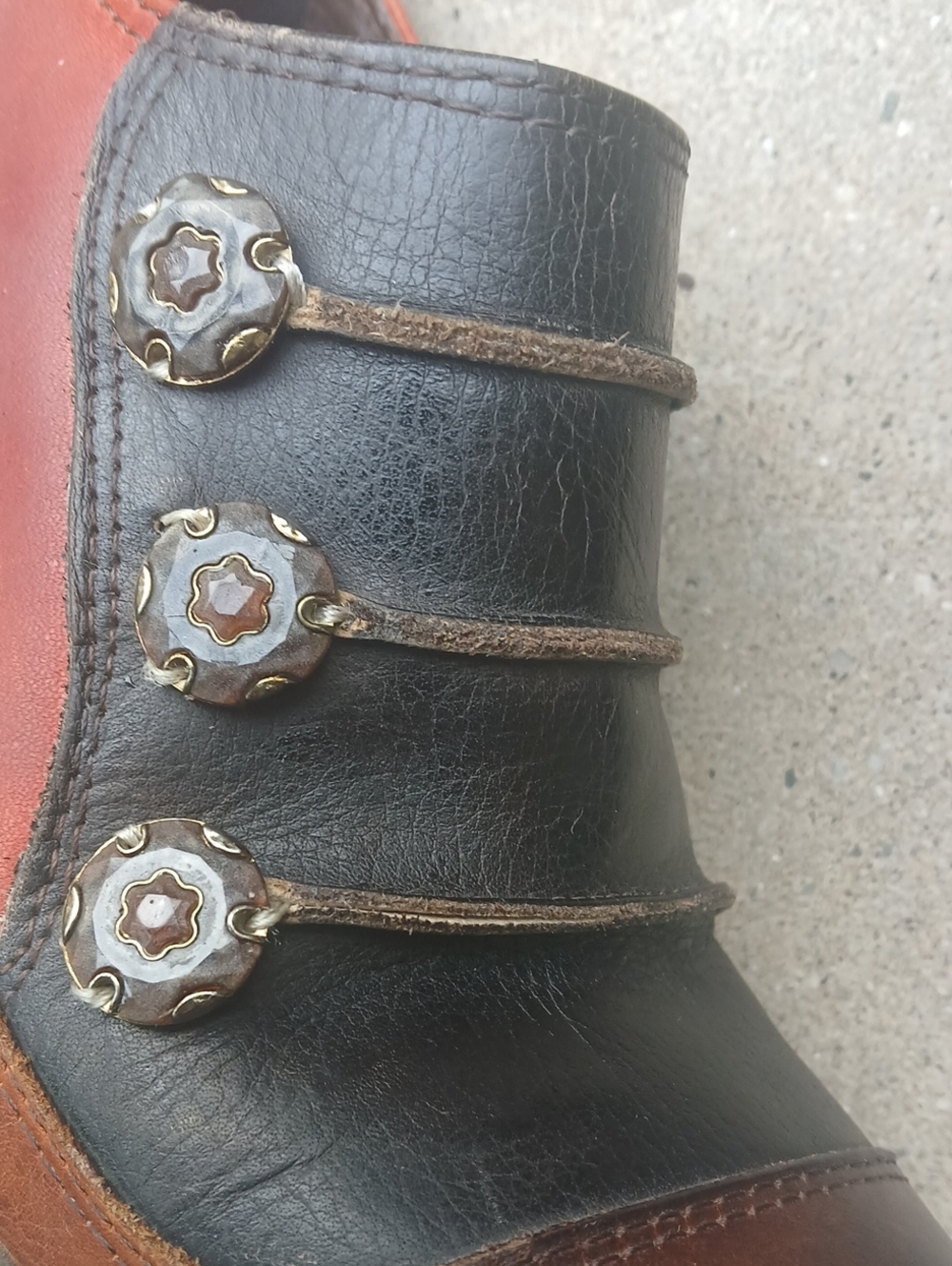 L'Artiste by Spring Step "Greentea" leather shooties/ankle booties Sz 40(9) - Picture 3 of 12